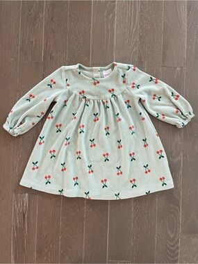 Hanna Andersson Cherry Print Terry Dress 🍒 Size 18-24M